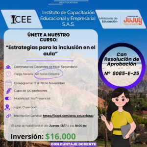 Curso: Estrategias Prácticas para la Inclusión en el Aula: Abordaje de la Discapacidad y los Trastornos del Espectro Autista (TEA)