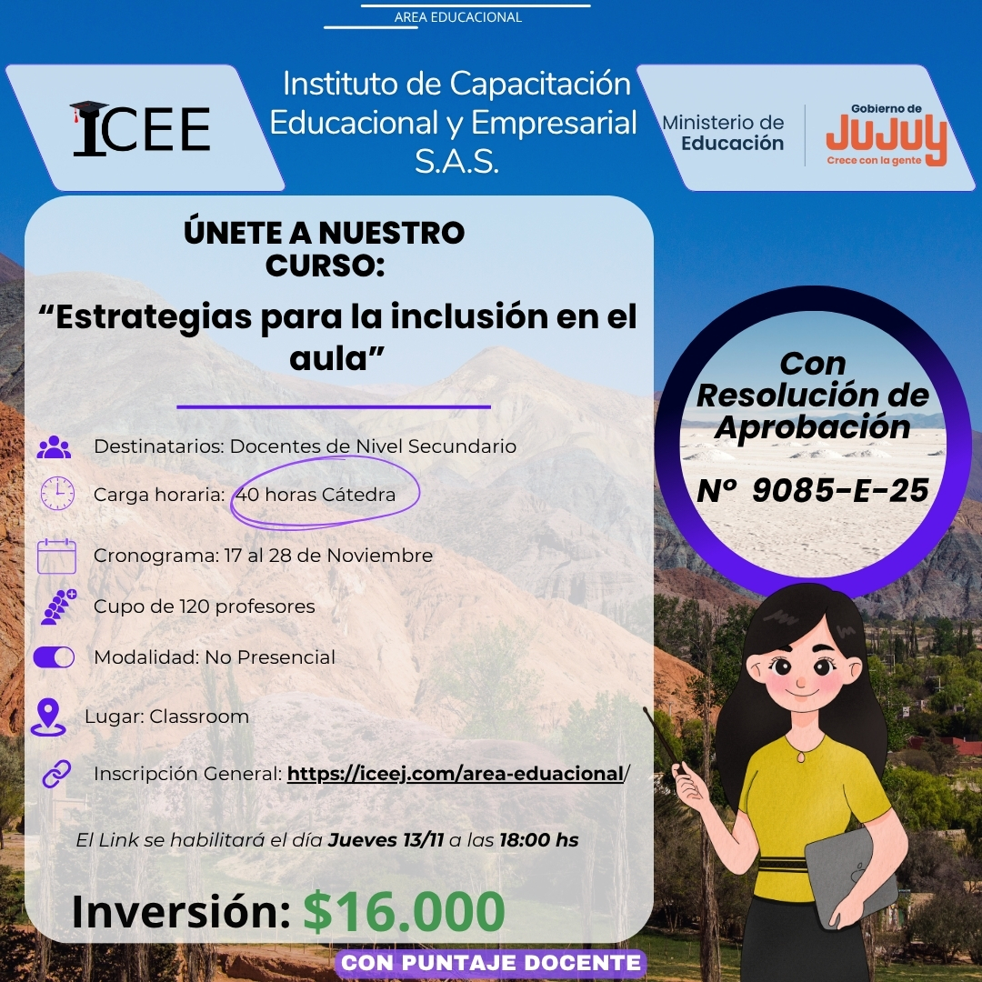 Curso: Estrategias Prácticas para la Inclusión en el Aula: Abordaje de la Discapacidad y los Trastornos del Espectro Autista (TEA)